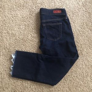 AG Tomboy Crop Cut Off Jeans